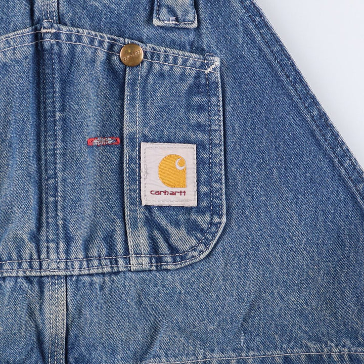 Big size Carhartt denim overalls for men, equivalent to w43 cotton blue type Vintage Second Hand