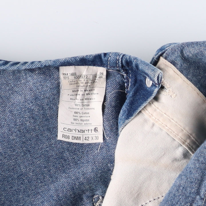Big size Carhartt denim overalls for men, equivalent to w43 cotton blue type Vintage Second Hand