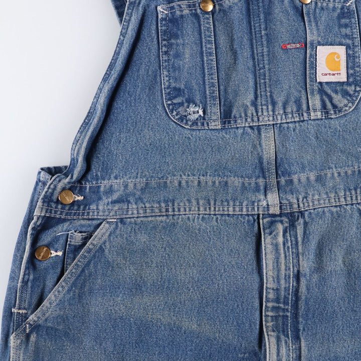 Big size Carhartt denim overalls for men, equivalent to w43 cotton blue type Vintage Second Hand