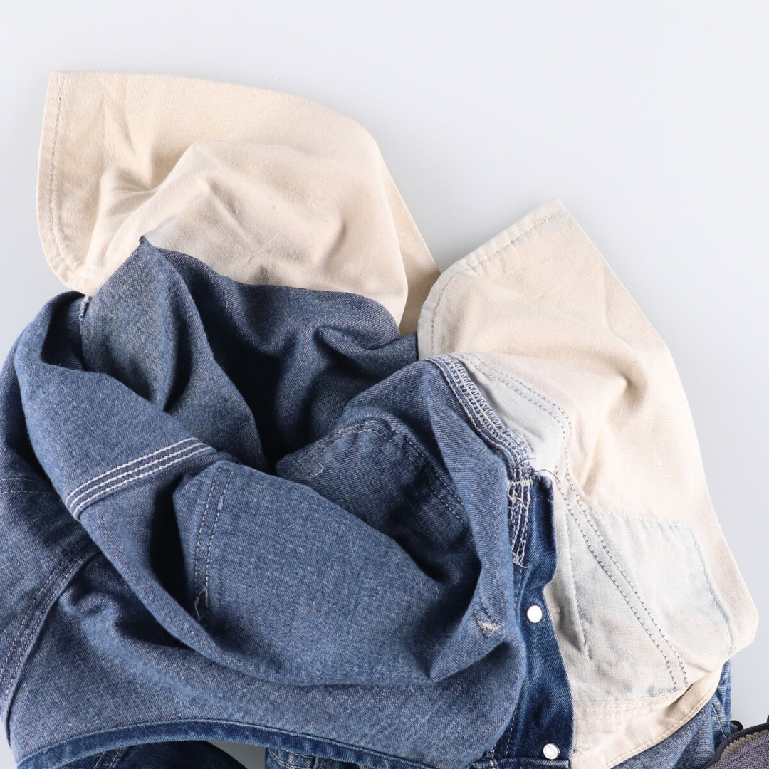Big size Carhartt denim overalls for men, equivalent to w43 cotton blue type Vintage Second Hand