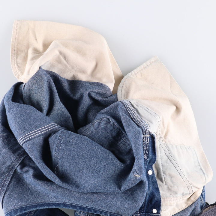 Big size Carhartt denim overalls for men, equivalent to w43 cotton blue type Vintage Second Hand
