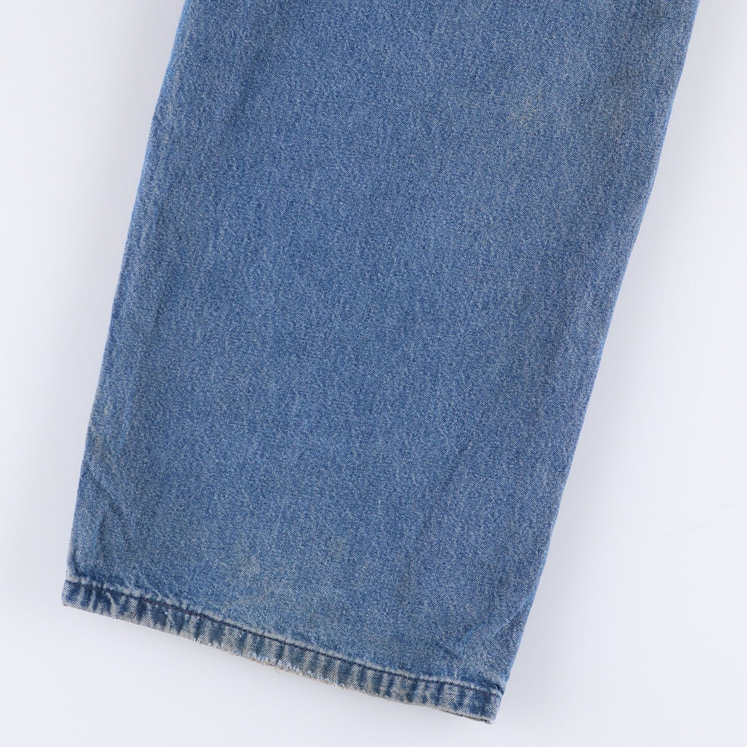 00'S Carhartt denim overalls, made in the USA, men's w36 equivalent cotton blue type Vintage Second Hand