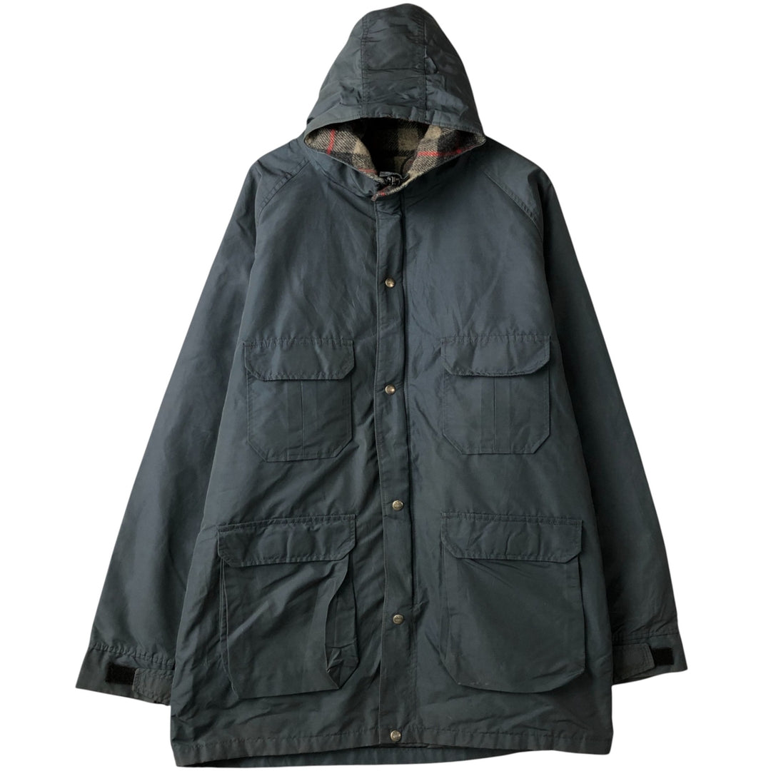 80'S WOOLRICH Mountain Parka Shell Jacket Made in USA Men's XL Vintage cotton navy blue type Vintage Second Hand