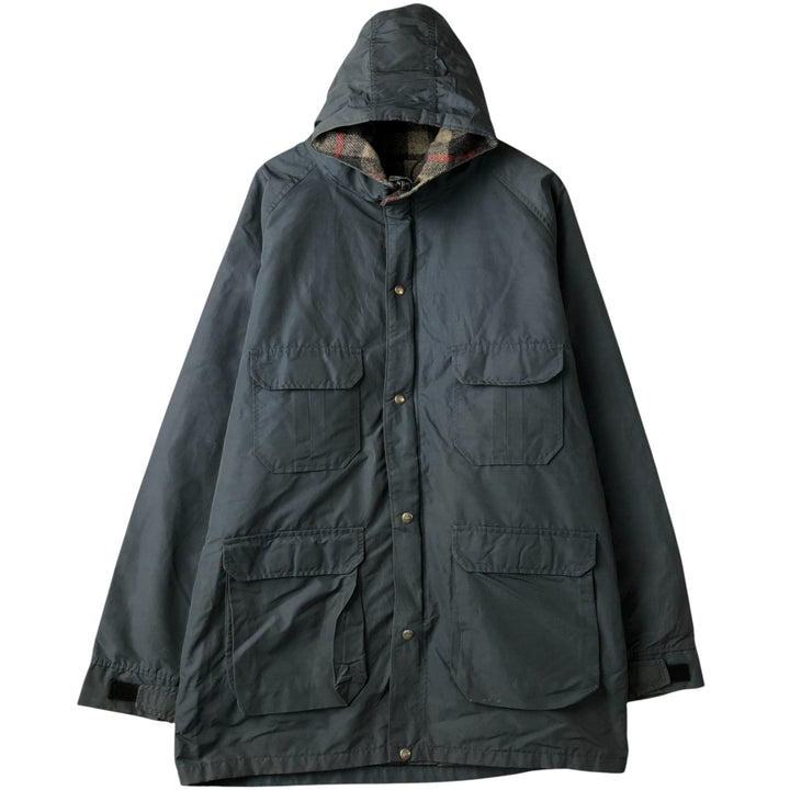 80'S WOOLRICH Mountain Parka Shell Jacket Made in USA Men's XL Vintage cotton navy blue type Vintage Second Hand