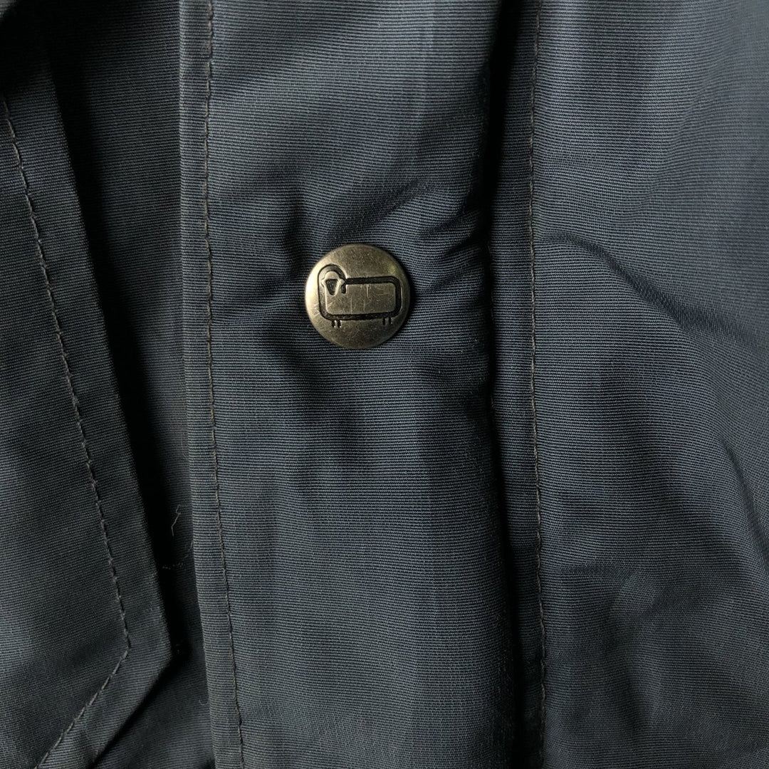 80'S WOOLRICH Mountain Parka Shell Jacket Made in USA Men's XL Vintage cotton navy blue type Vintage Second Hand