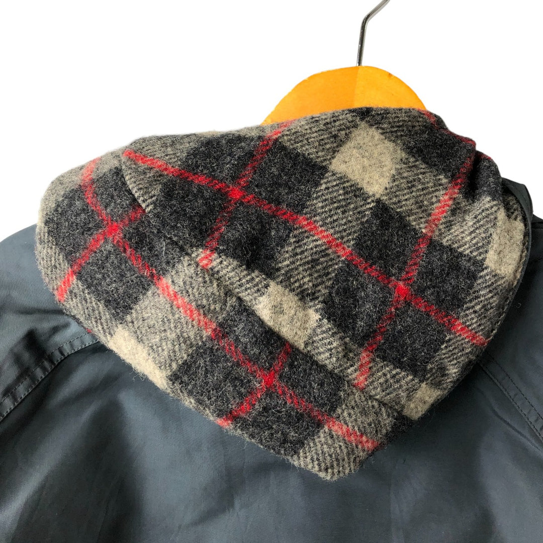80'S WOOLRICH Mountain Parka Shell Jacket Made in USA Men's XL Vintage cotton navy blue type Vintage Second Hand