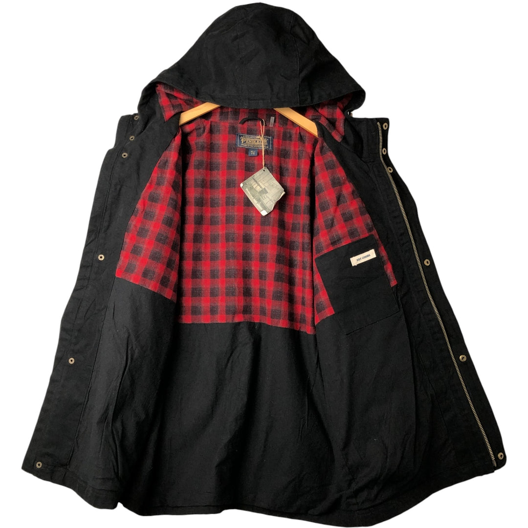 Pendleton Duck Full Zip Hoodie, Men's XL cotton black type Vintage Second Hand