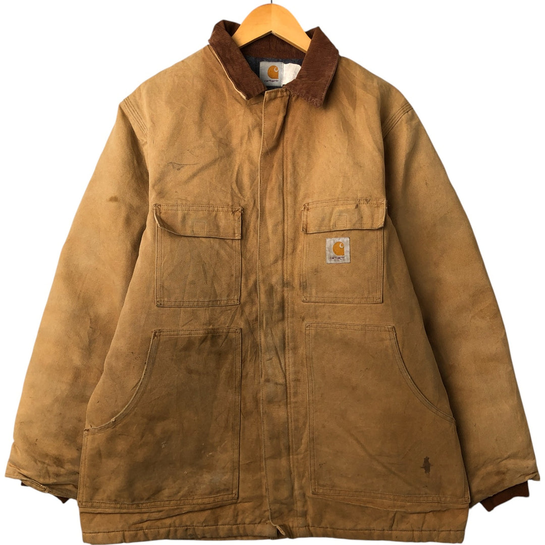 Carhartt Traditional Coat Duck Work Jacket Men's XL cotton beige type brown Vintage Second Hand