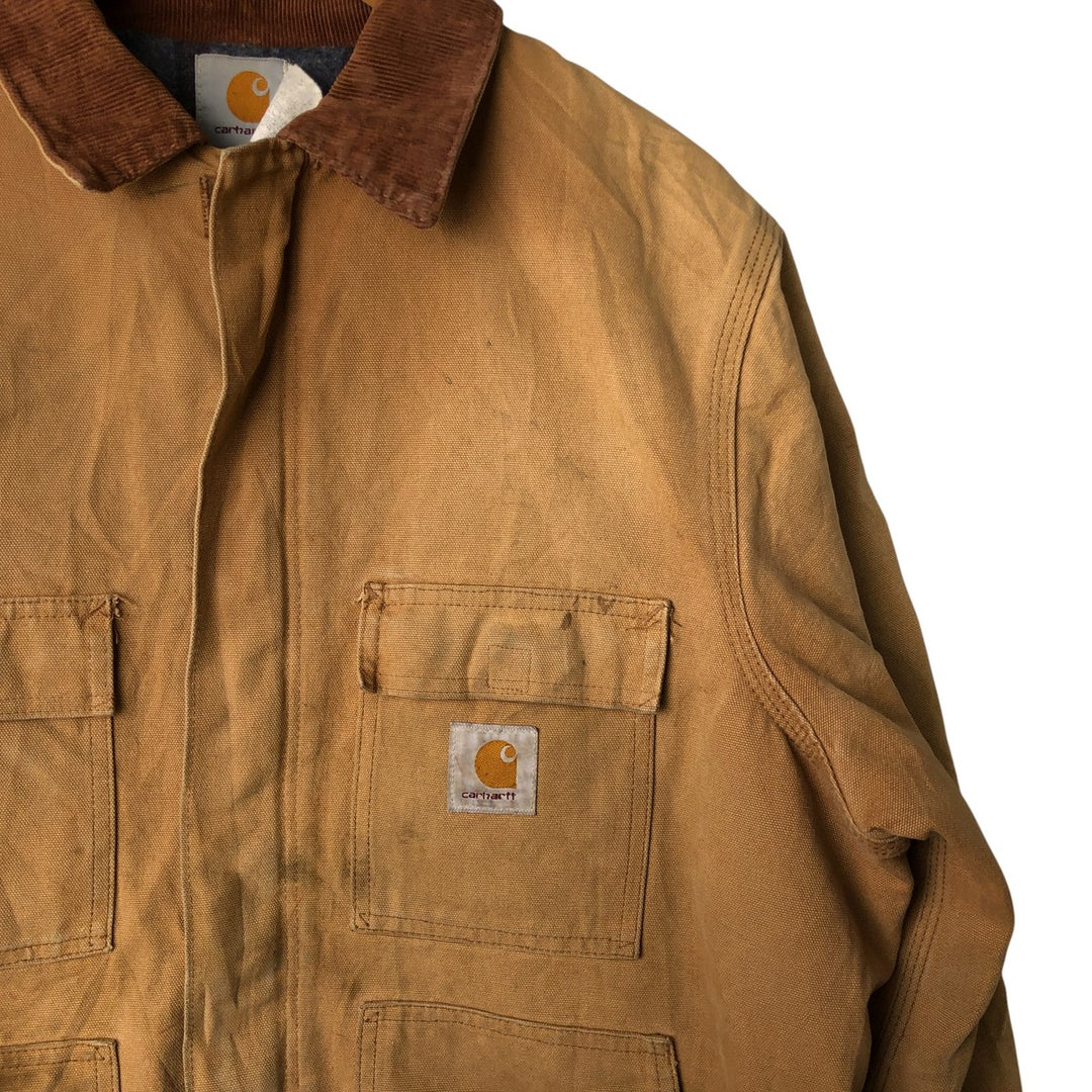 Carhartt Traditional Coat Duck Work Jacket Men's XL cotton beige type brown Vintage Second Hand
