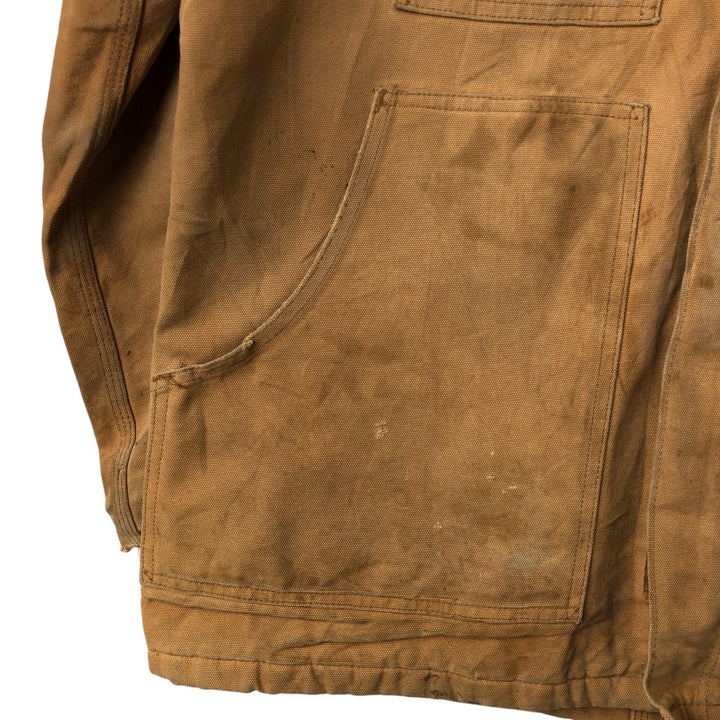 Carhartt Traditional Coat Duck Work Jacket Men's XL cotton beige type brown Vintage Second Hand