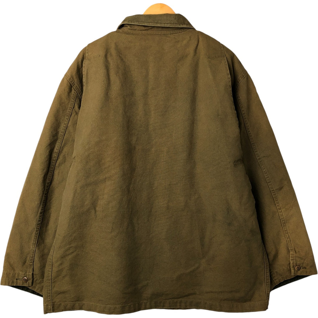70s-80'S LLBean Duck Hunting Jacket, Men's Size L unclear Khaki type Vintage Second Hand