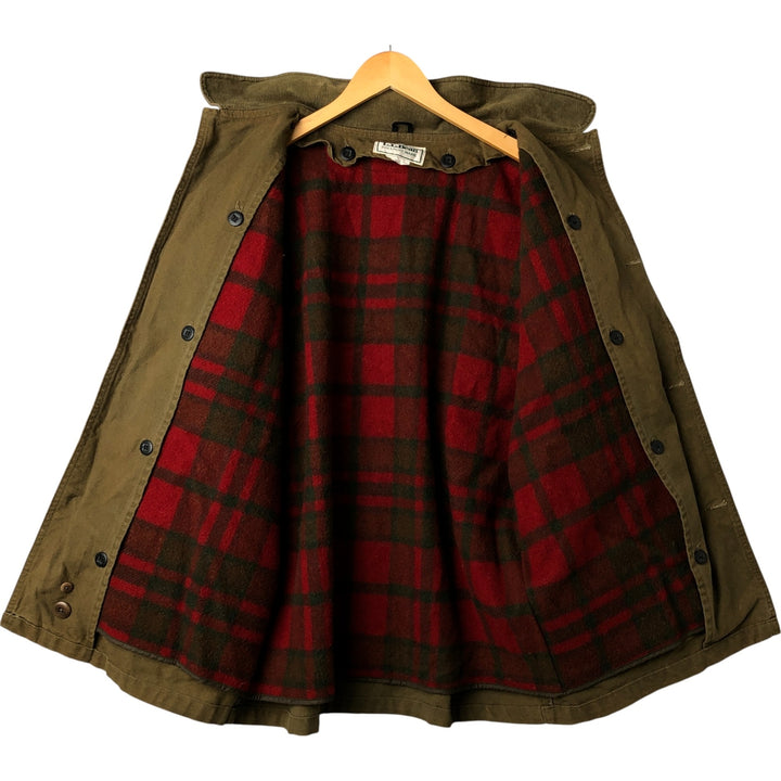 70s-80'S LLBean Duck Hunting Jacket, Men's Size L unclear Khaki type Vintage Second Hand