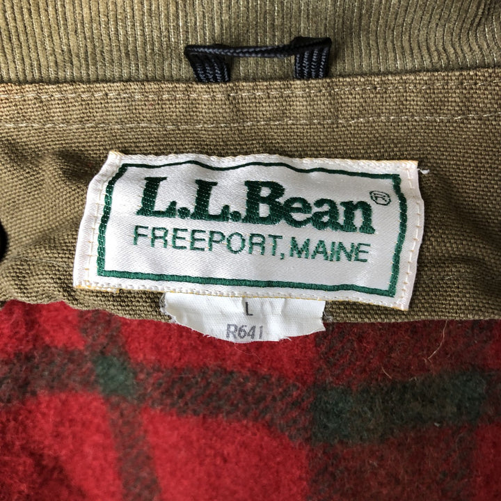 70s-80'S LLBean Duck Hunting Jacket, Men's Size L unclear Khaki type Vintage Second Hand