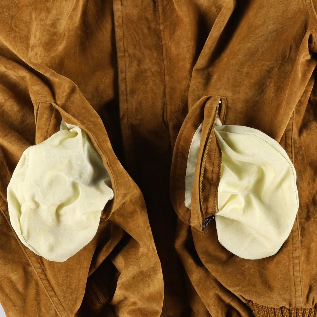 Vintage 1970s-1980'S English Squire suede leather jacket, made in the USA, size L, men's unclear brown type Vintage Second Hand