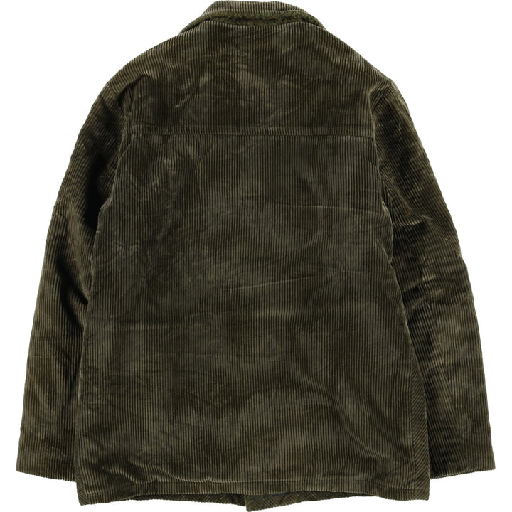 CAMPUS open-collar padded corduroy jacket, made in the USA, men's size M unclear Khaki type Vintage Second Hand