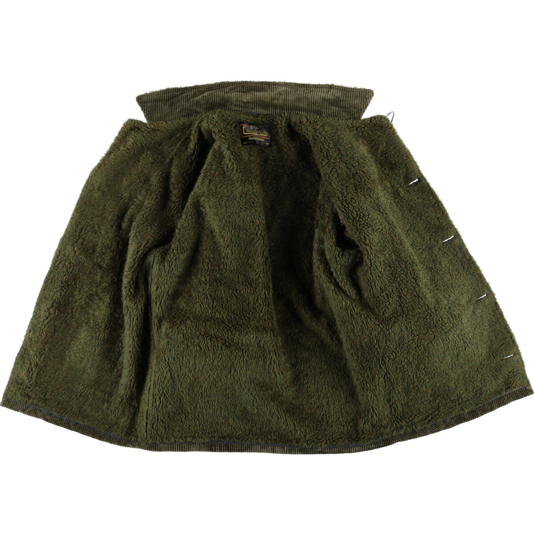 CAMPUS open-collar padded corduroy jacket, made in the USA, men's size M unclear Khaki type Vintage Second Hand