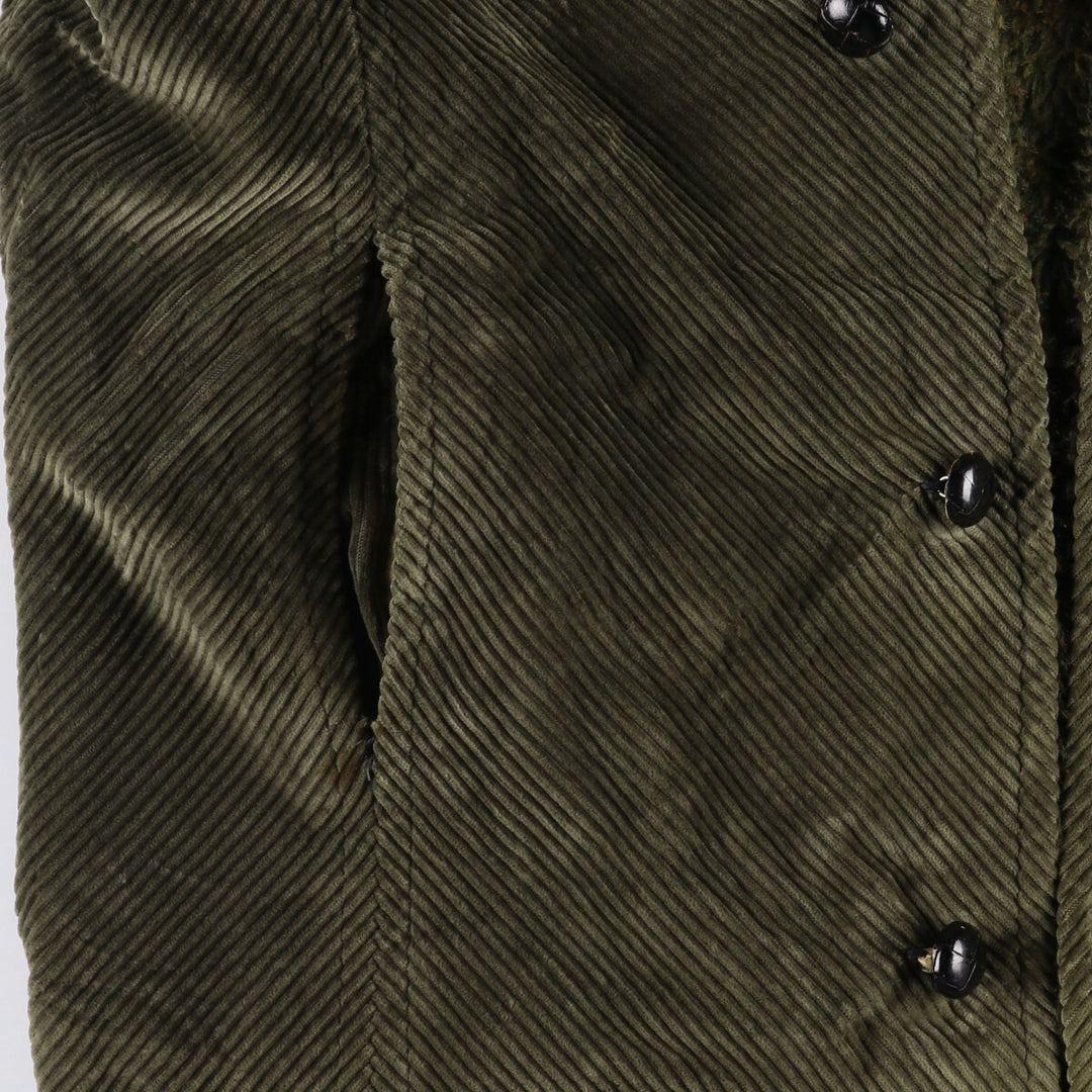 CAMPUS open-collar padded corduroy jacket, made in the USA, men's size M unclear Khaki type Vintage Second Hand