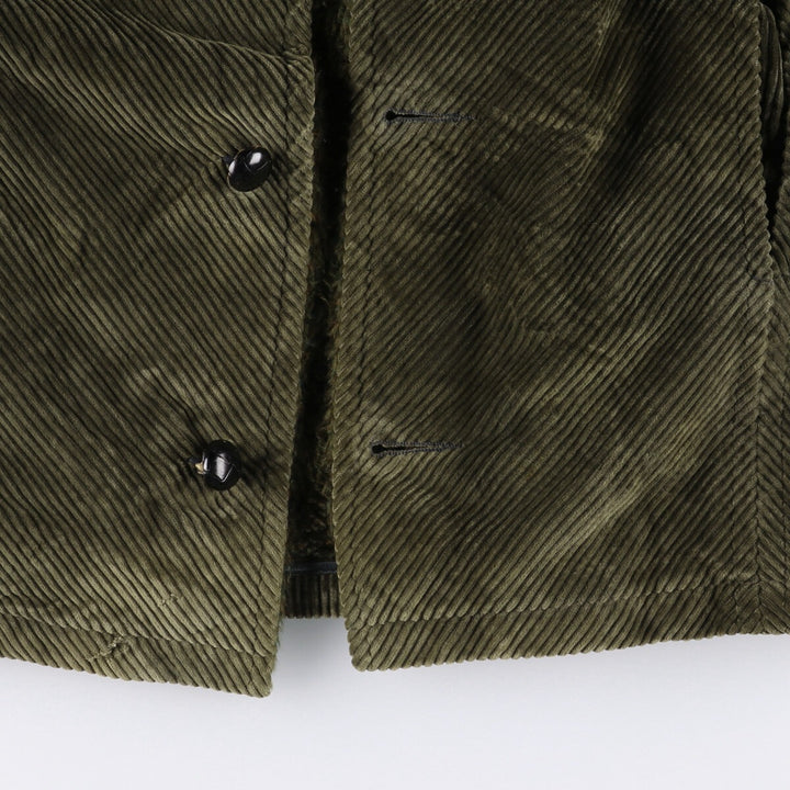 CAMPUS open-collar padded corduroy jacket, made in the USA, men's size M unclear Khaki type Vintage Second Hand