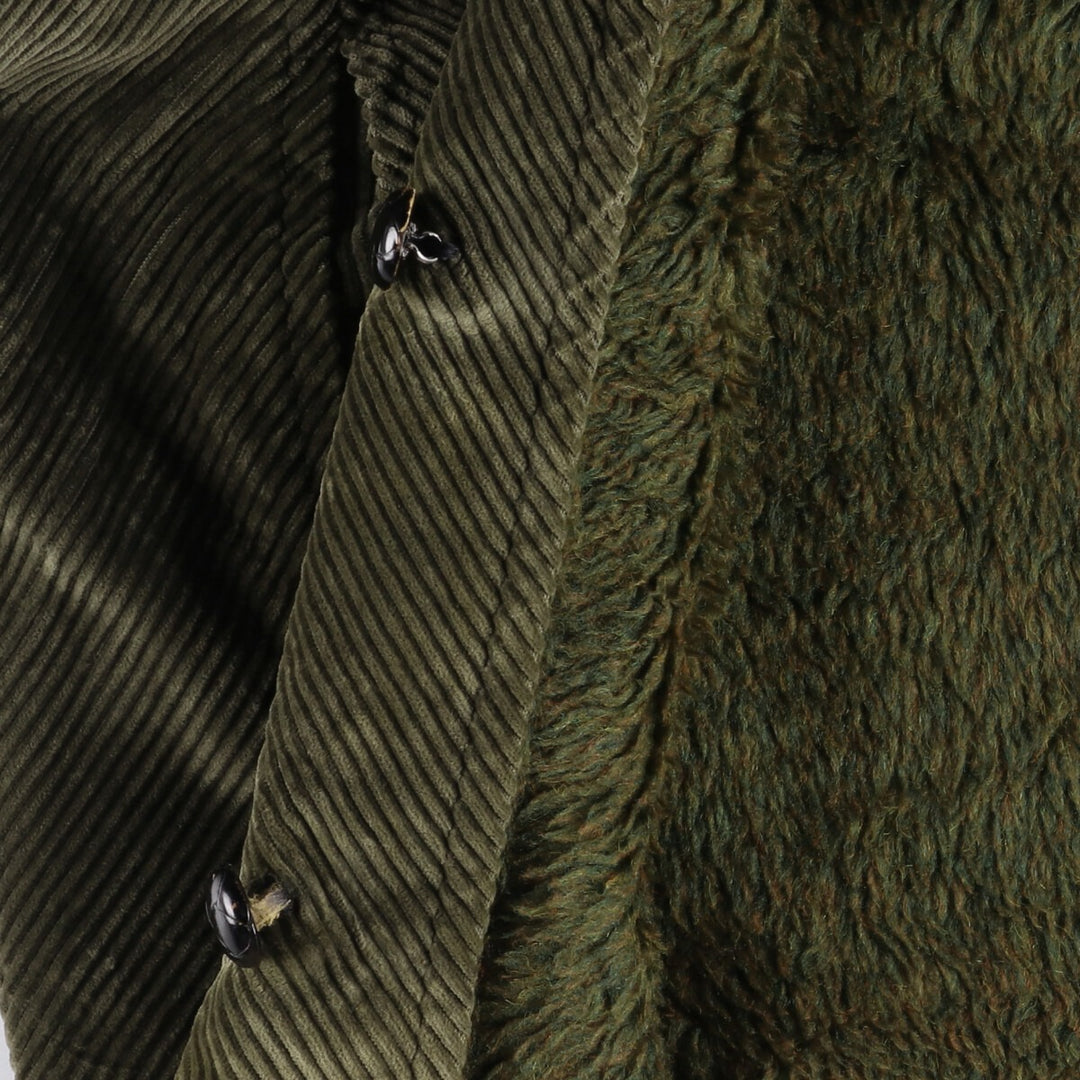 CAMPUS open-collar padded corduroy jacket, made in the USA, men's size M unclear Khaki type Vintage Second Hand