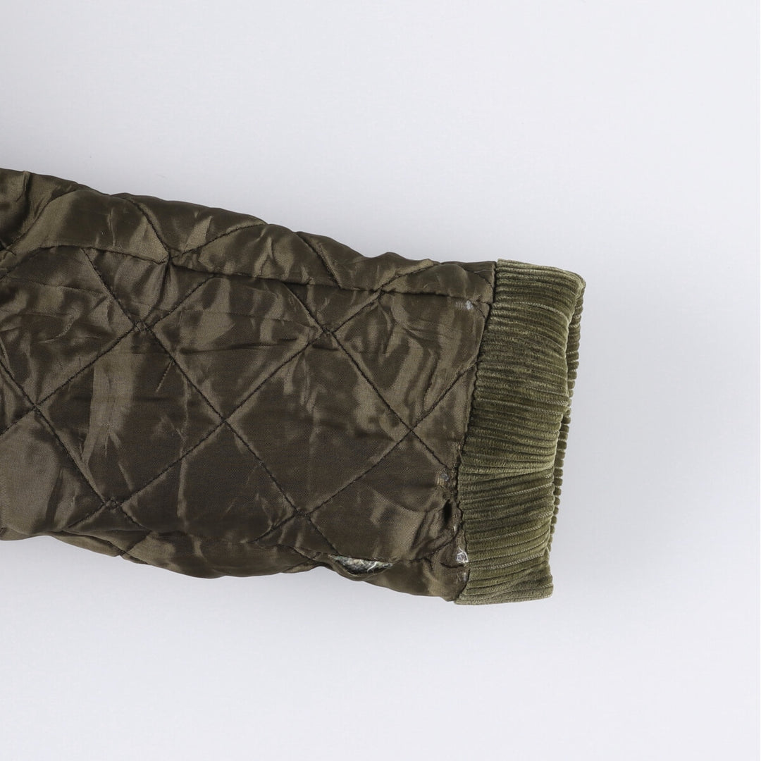 CAMPUS open-collar padded corduroy jacket, made in the USA, men's size M unclear Khaki type Vintage Second Hand