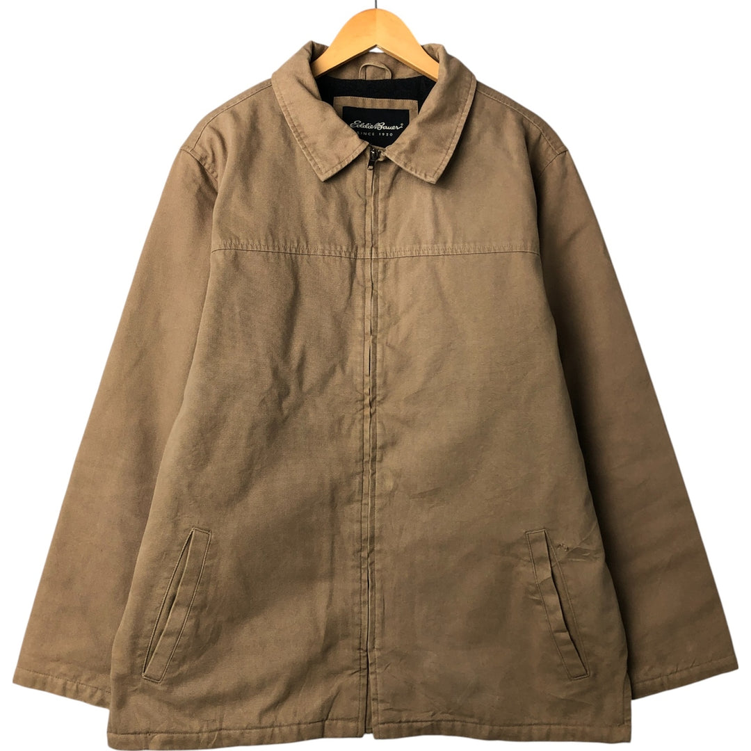 Eddie Bauer padded puffer jacket, men's size L cotton brown type Vintage Second Hand