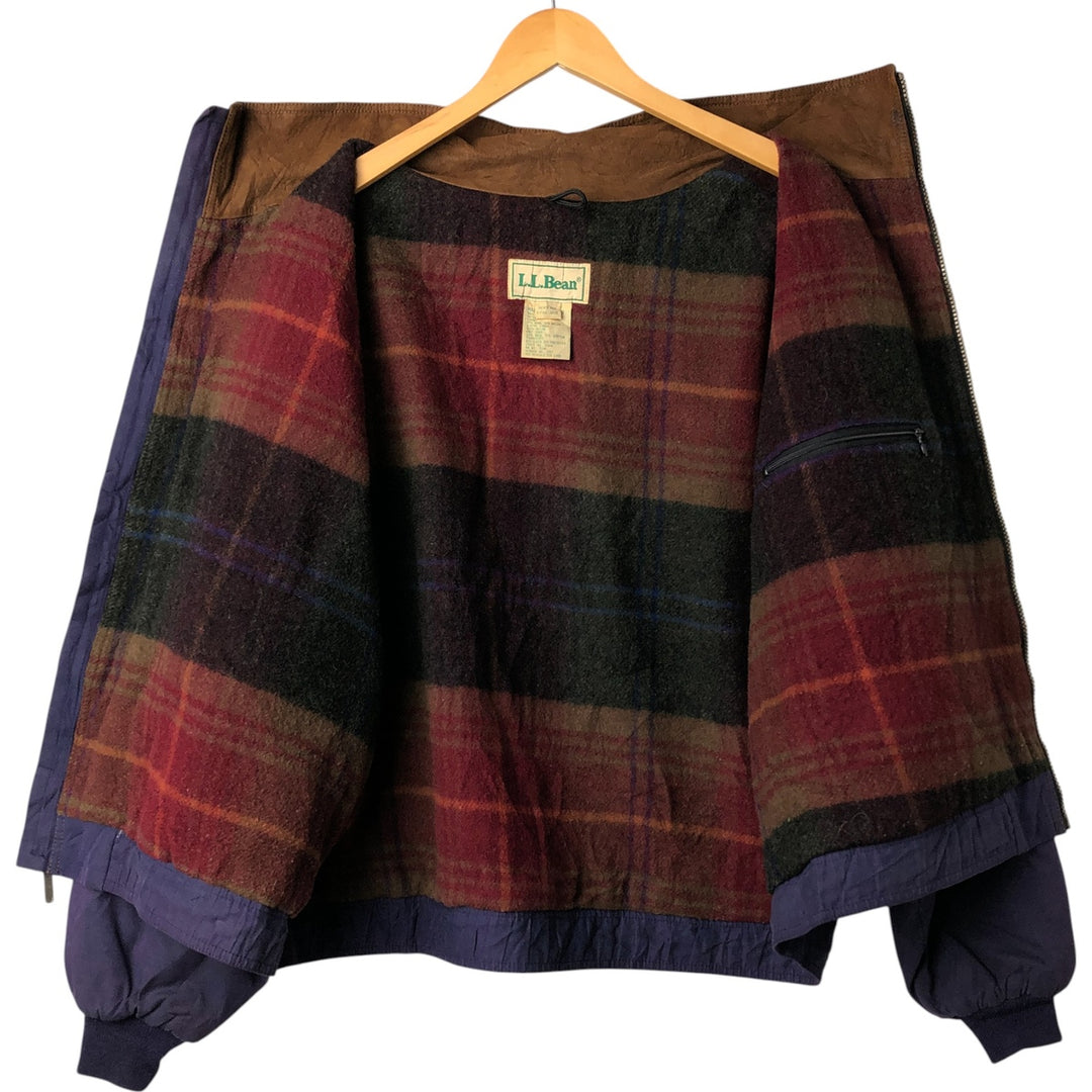 Vintage 1980'S LLBean padded puffer jacket, men's size XL cotton navy blue type Vintage Second Hand