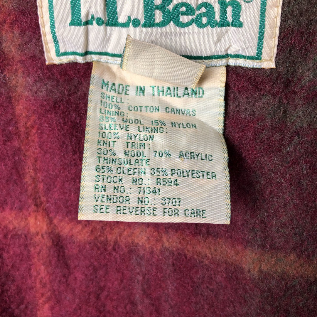 Vintage 1980'S LLBean padded puffer jacket, men's size XL cotton navy blue type Vintage Second Hand