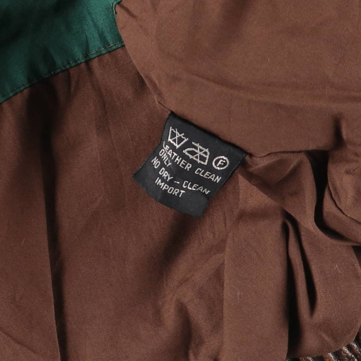 JOE ALFREDO Padded Leather Blouson, Men's Size L genuine leather brown type Vintage Second Hand