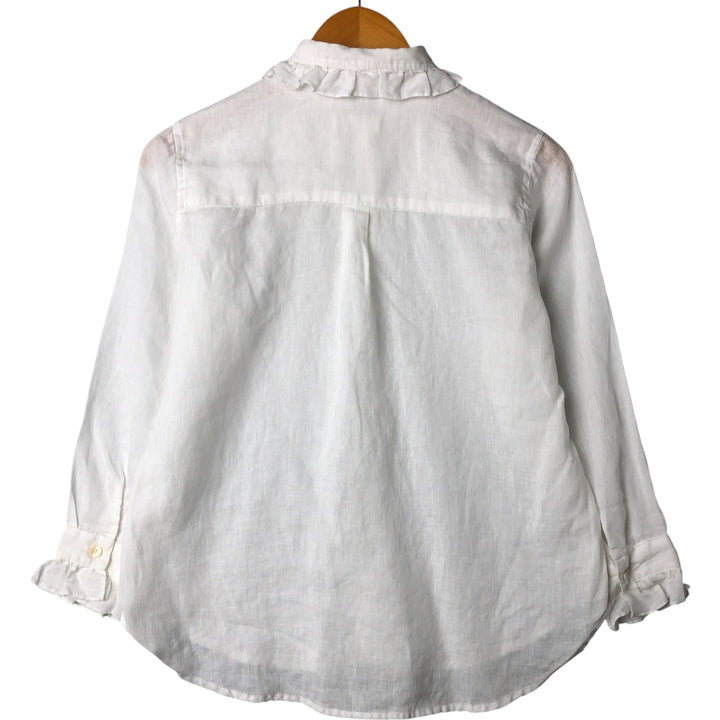BEATRICE VALENZUELA Frill collar long sleeve frill blouse women's size M unclear white type Vintage Second Hand