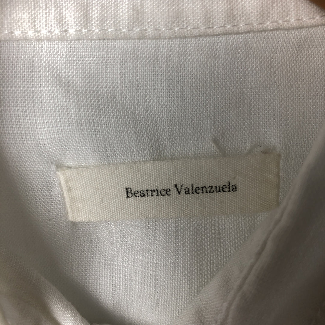 BEATRICE VALENZUELA Frill collar long sleeve frill blouse women's size M unclear white type Vintage Second Hand