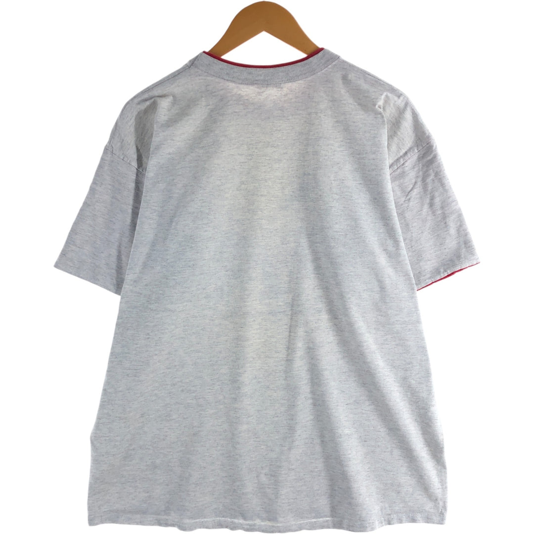 90'S LA LOVING Cat Pattern Animal T-shirt Made in USA Women's XXL Vintage cotton gray type Vintage Second Hand