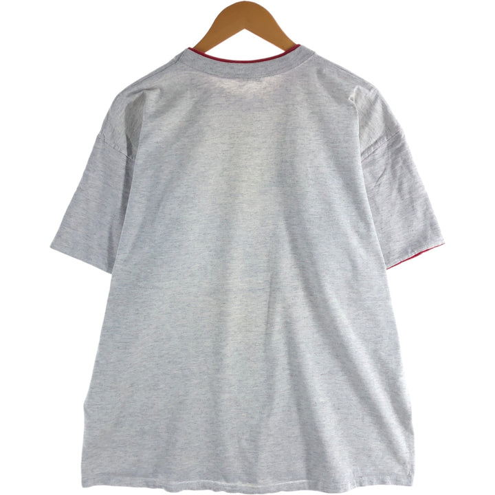 90'S LA LOVING Cat Pattern Animal T-shirt Made in USA Women's XXL Vintage cotton gray type Vintage Second Hand