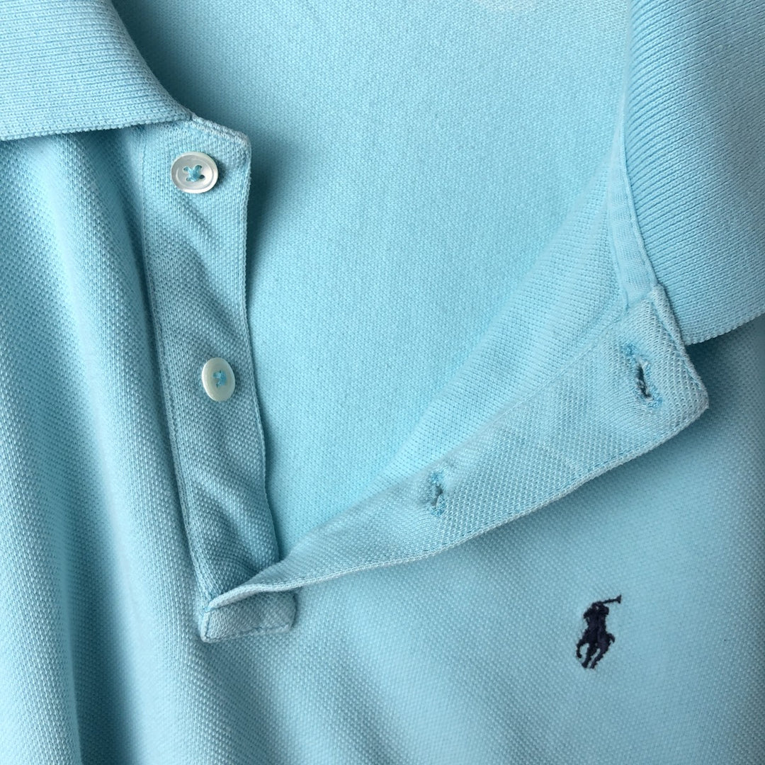 Ralph Lauren RALPH LAUREN SPORT short sleeve polo shirt for women size L cotton Blue type light blue Vintage Second Hand