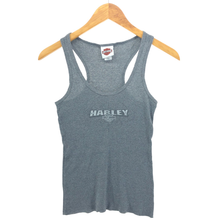 Harley-Davidson Tank Top Made in USA Women's Size L cotton gray type Vintage Second Hand
