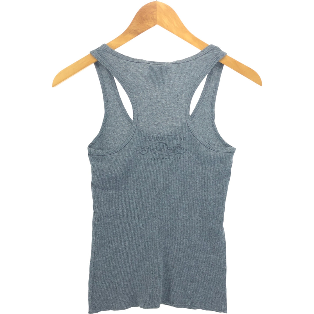 Harley-Davidson Tank Top Made in USA Women's Size L cotton gray type Vintage Second Hand