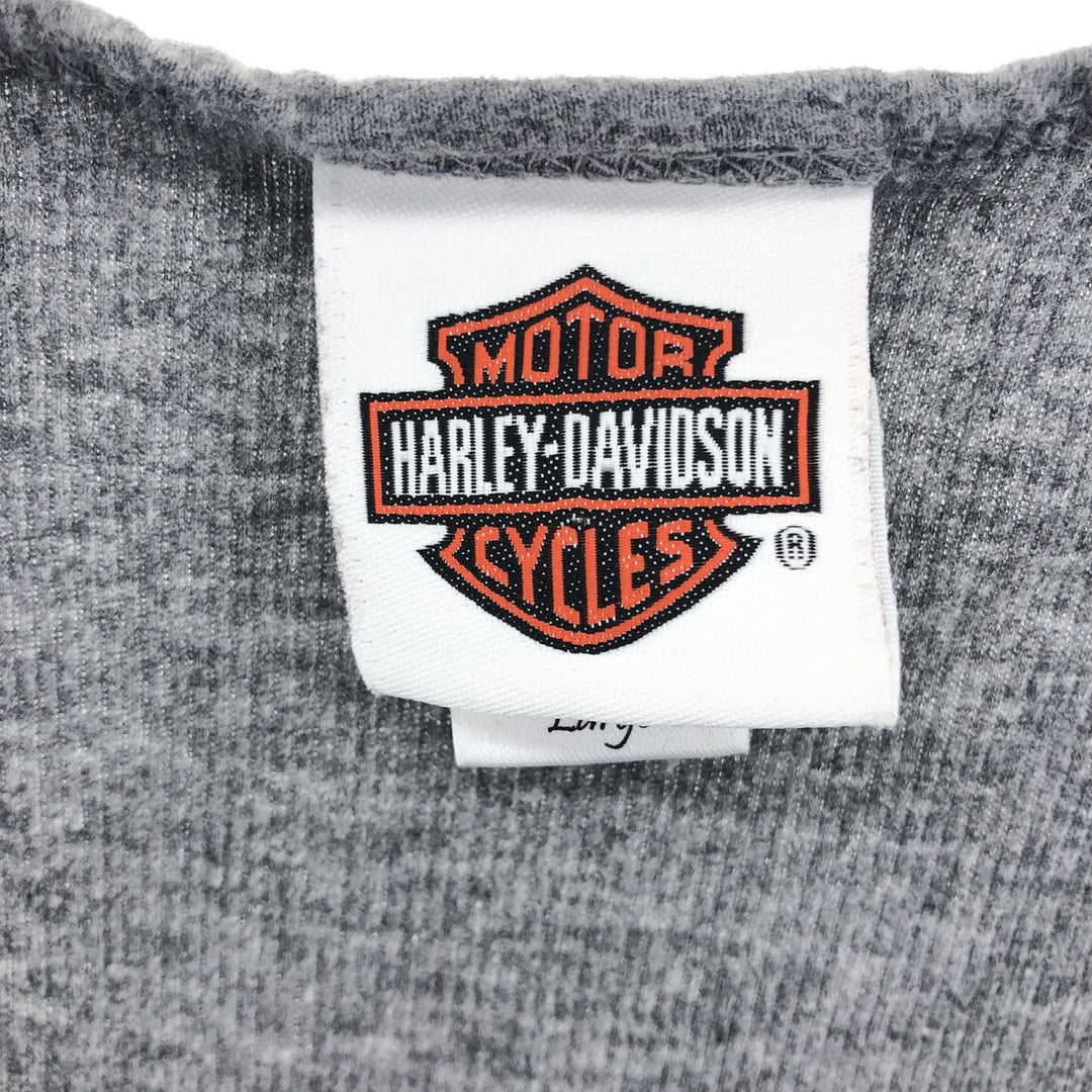 Harley-Davidson Tank Top Made in USA Women's Size L cotton gray type Vintage Second Hand
