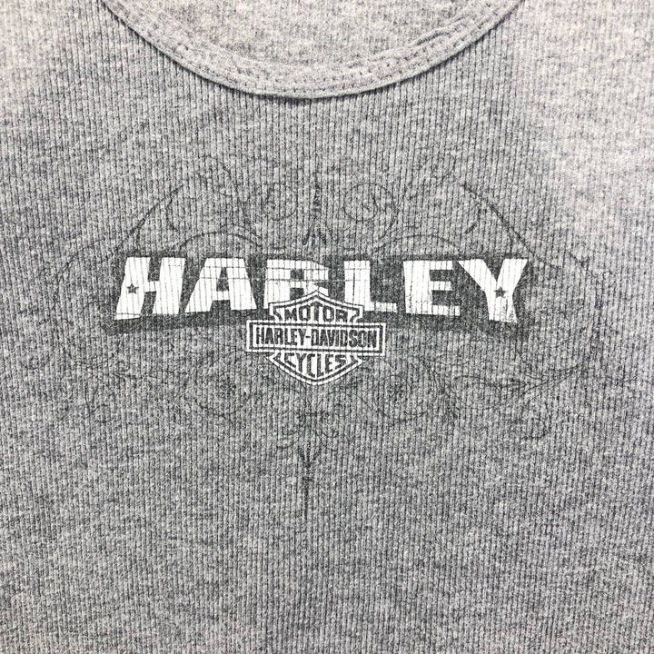 Harley-Davidson Tank Top Made in USA Women's Size L cotton gray type Vintage Second Hand