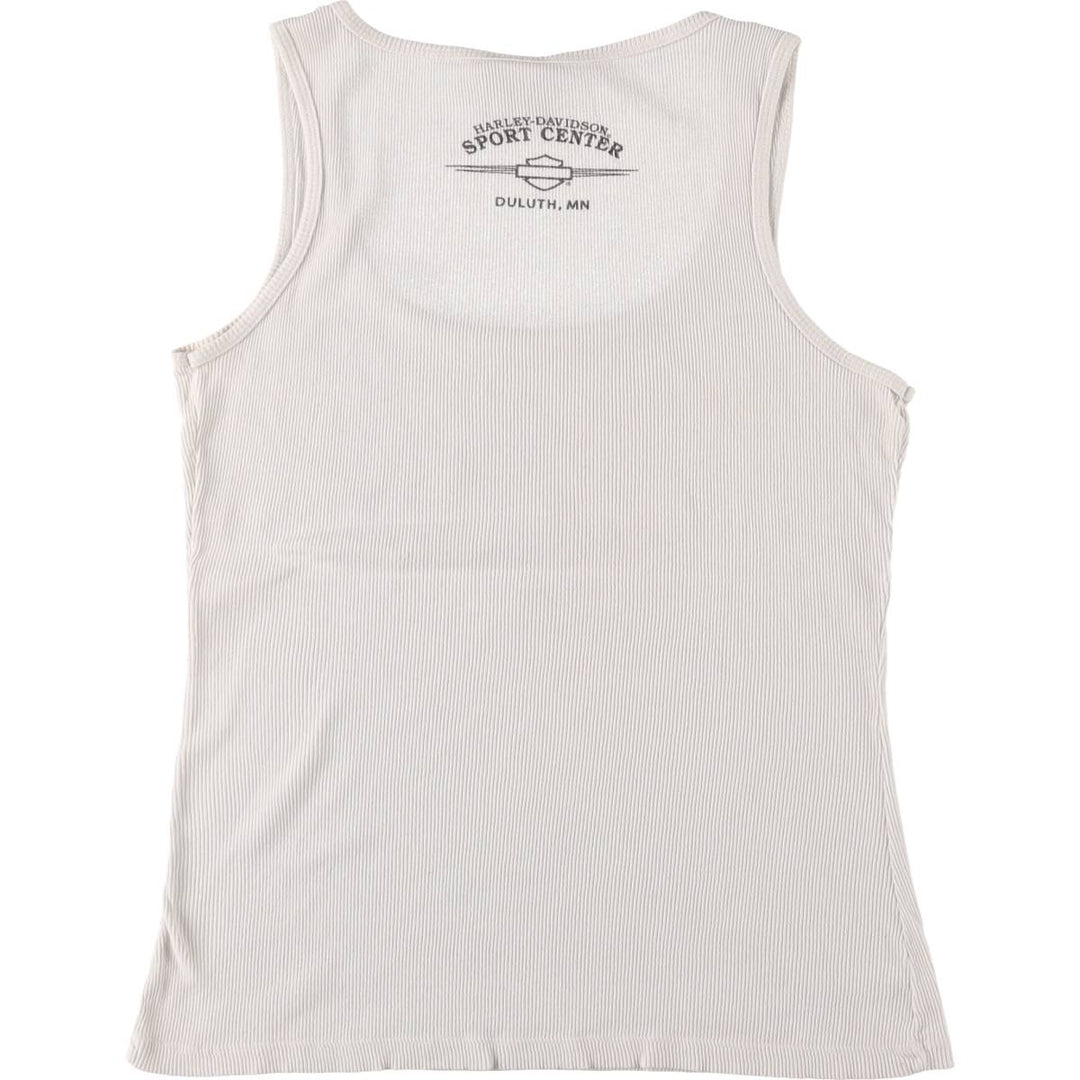 Harley-Davidson Tank Top for Women (Size L) cotton white type Vintage Second Hand