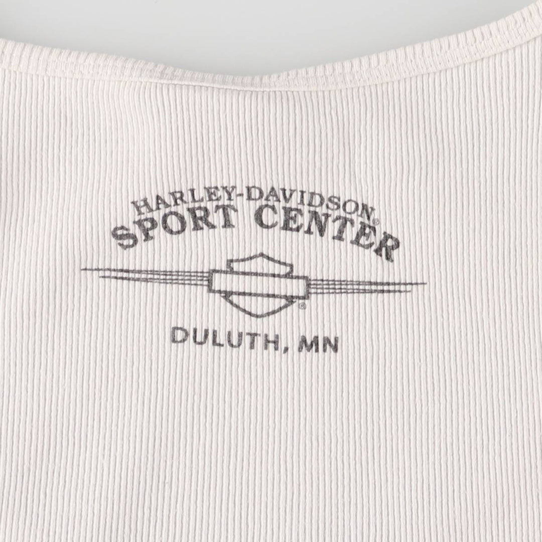 Harley-Davidson Tank Top for Women (Size L) cotton white type Vintage Second Hand
