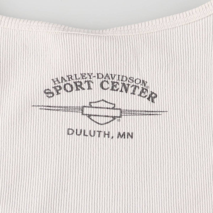 Harley-Davidson Tank Top for Women (Size L) cotton white type Vintage Second Hand