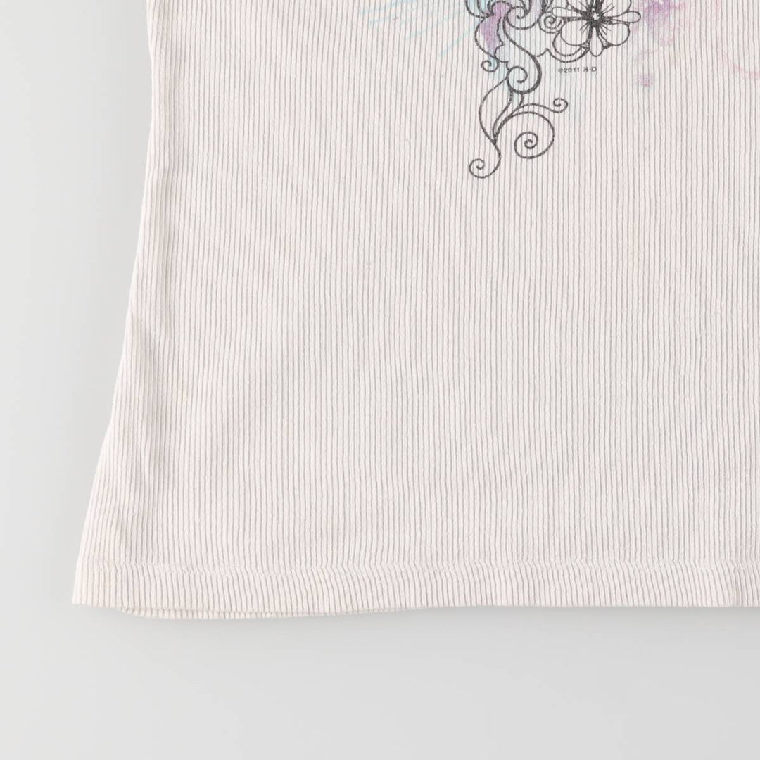 Harley-Davidson Tank Top for Women (Size L) cotton white type Vintage Second Hand