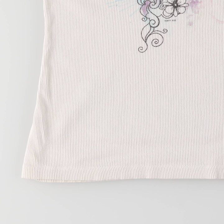Harley-Davidson Tank Top for Women (Size L) cotton white type Vintage Second Hand