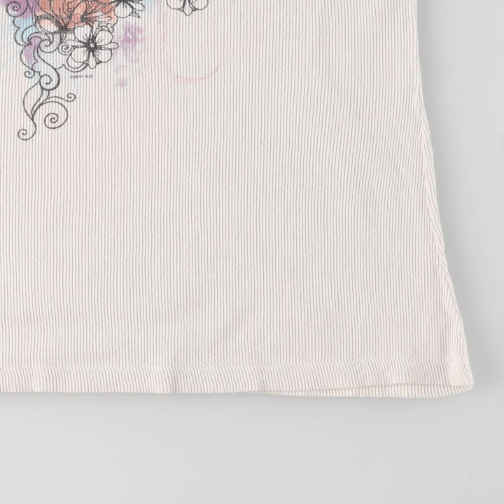 Harley-Davidson Tank Top for Women (Size L) cotton white type Vintage Second Hand