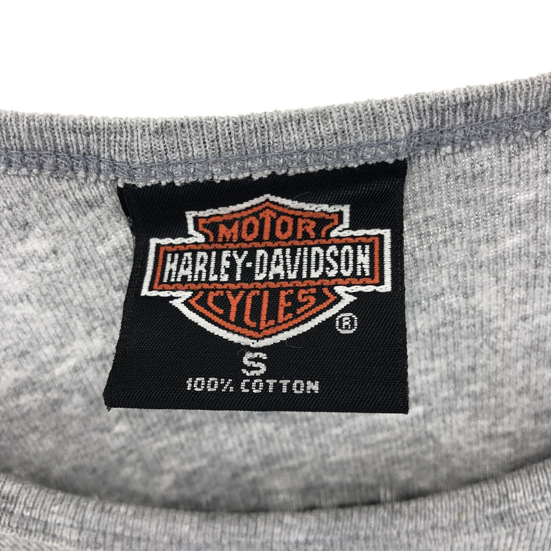 90'S Harley-Davidson cropped tank top, made in the USA, women's size S, vintage cotton gray type Vintage Second Hand