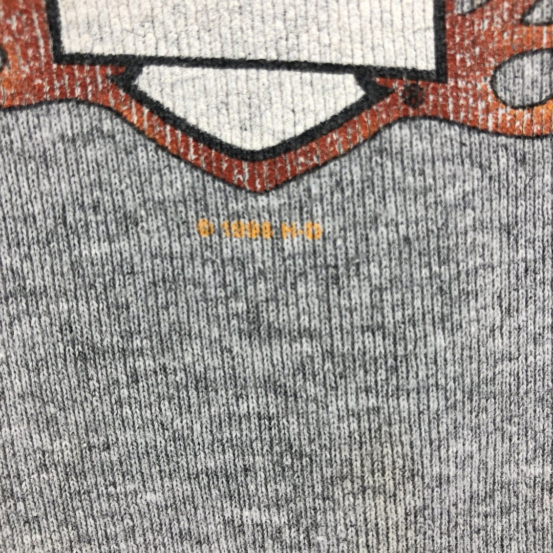 90'S Harley-Davidson cropped tank top, made in the USA, women's size S, vintage cotton gray type Vintage Second Hand