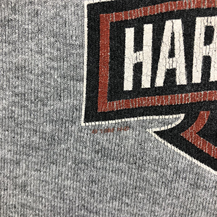 90'S Harley-Davidson cropped tank top, made in the USA, women's size S, vintage cotton gray type Vintage Second Hand