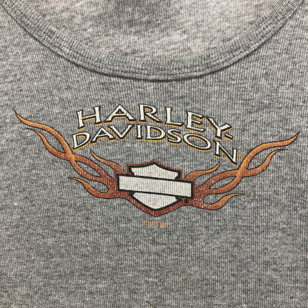 90'S Harley-Davidson cropped tank top, made in the USA, women's size S, vintage cotton gray type Vintage Second Hand