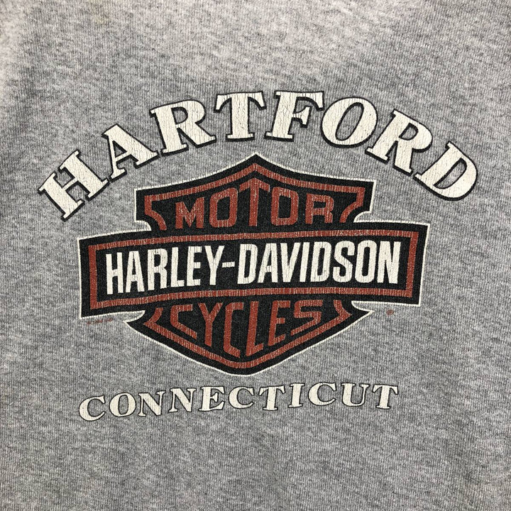 90'S Harley-Davidson cropped tank top, made in the USA, women's size S, vintage cotton gray type Vintage Second Hand