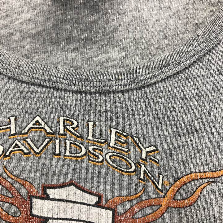 90'S Harley-Davidson cropped tank top, made in the USA, women's size S, vintage cotton gray type Vintage Second Hand