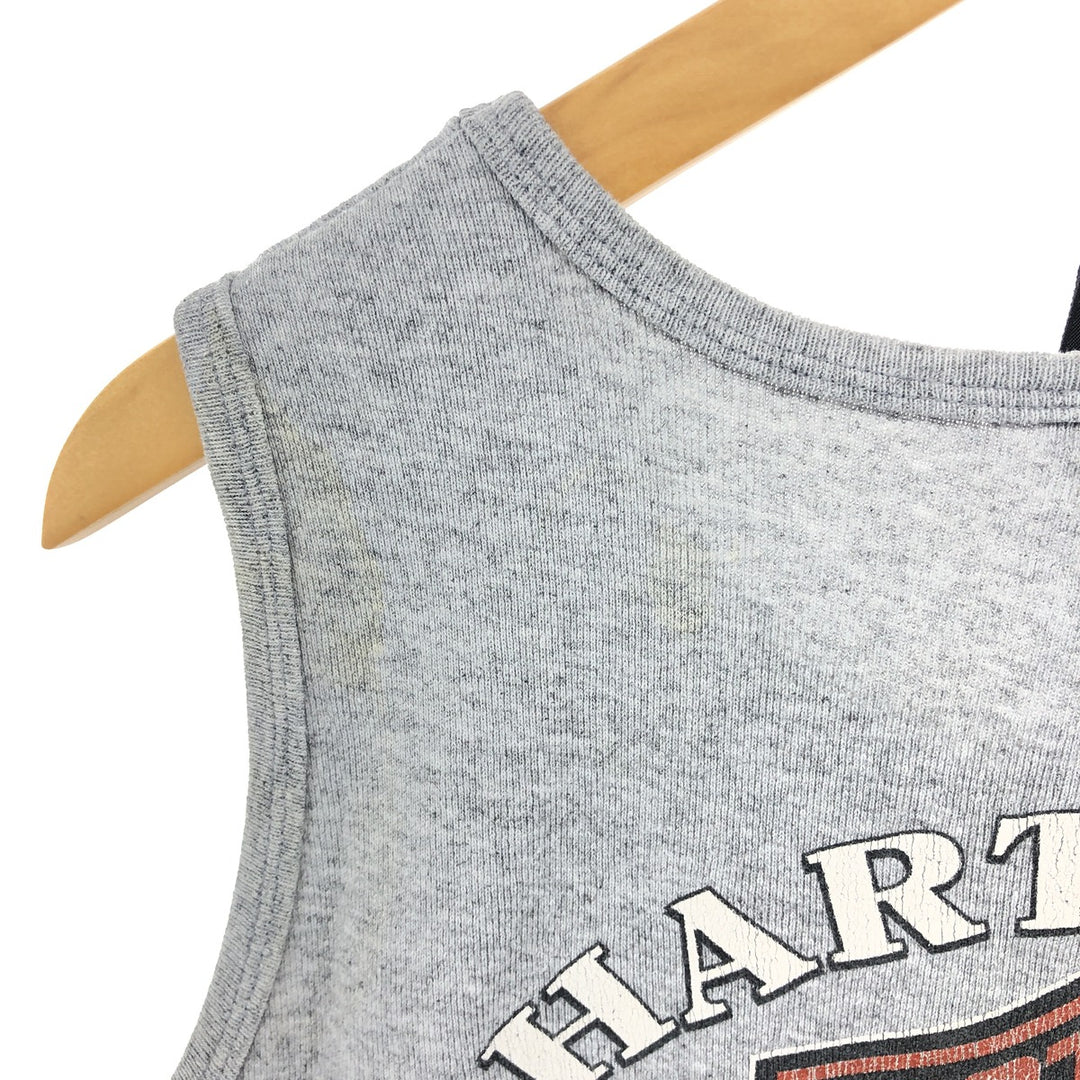 90'S Harley-Davidson cropped tank top, made in the USA, women's size S, vintage cotton gray type Vintage Second Hand